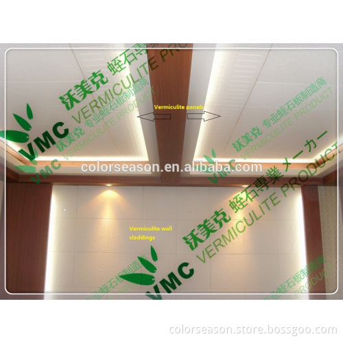 Vermiculite ceiling tiles, fireproof heat insulation panels